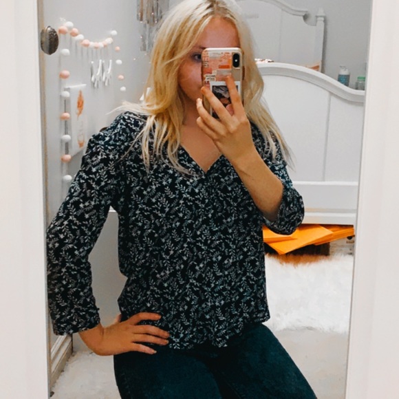 H&M Tops - H&M Floral Blouse Size M